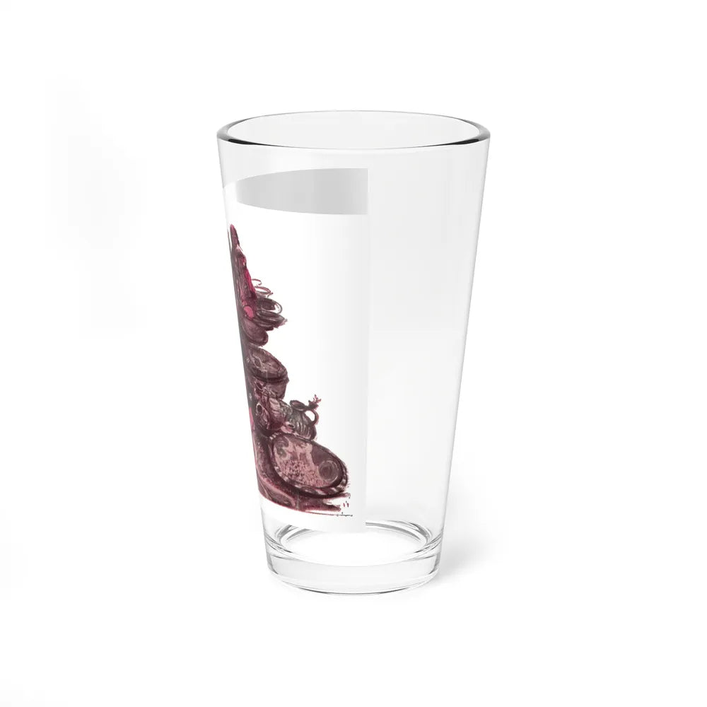Scetchbook of the Orient (5) - Katmandu, Nepal, Cosmopolitan, March 1958 (Magazine Illustration) Pint Glass 16oz - Go Mug Yourself