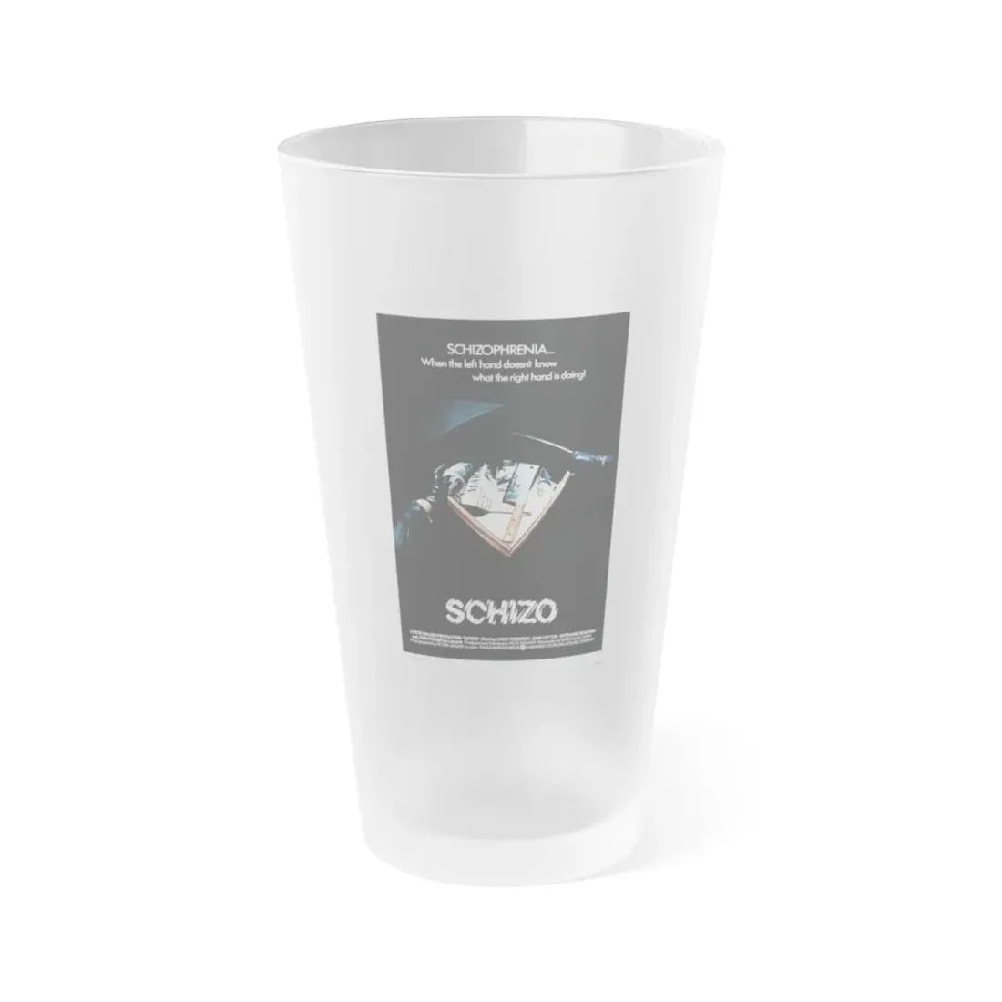 SCHIZO (2) 1976 Movie Poster - Frosted Pint Glass 16oz 16oz Frosted - Go Mug Yourself