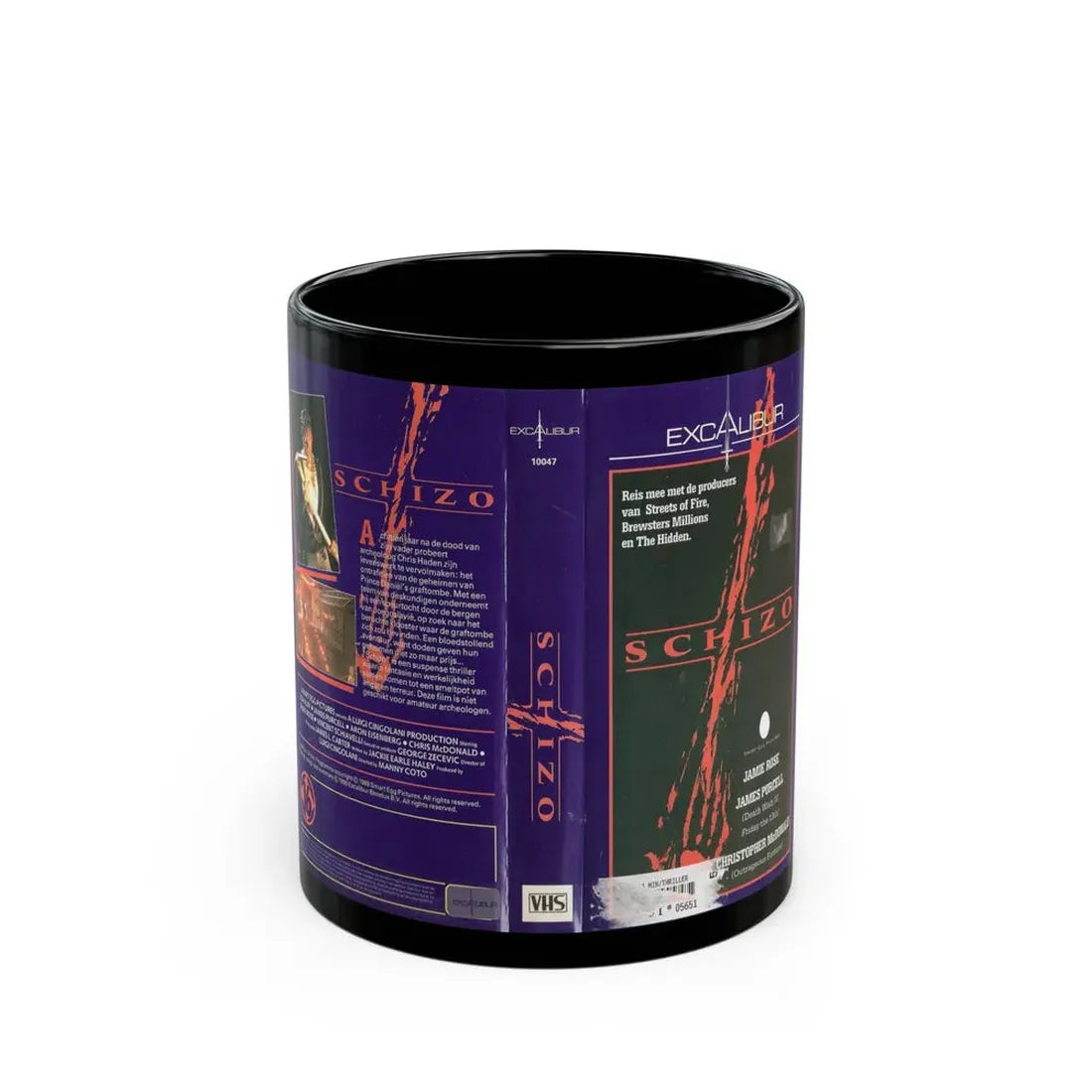 SCHIZO SXCALIBUR (VHS COVER) - Black Coffee Mug 11oz - Go Mug Yourself