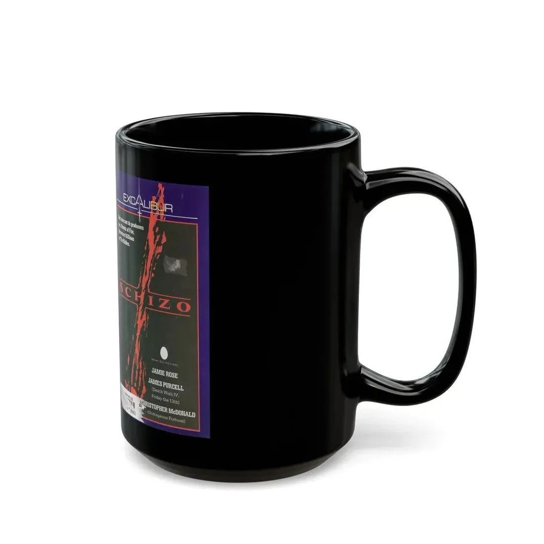 SCHIZO SXCALIBUR (VHS COVER) - Black Coffee Mug - Go Mug Yourself