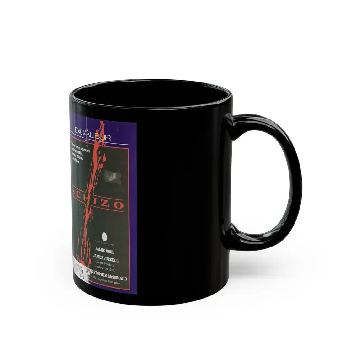 SCHIZO SXCALIBUR (VHS COVER) - Black Coffee Mug - Go Mug Yourself