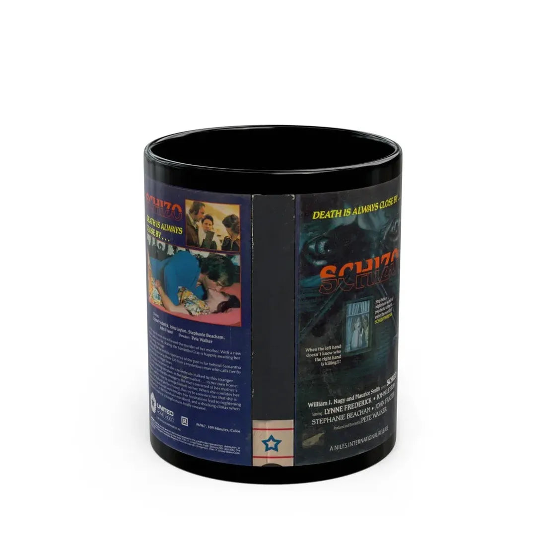 SCHIZO UNITED HOME VIDEO (VHS COVER) - Black Coffee Mug 11oz - Go Mug Yourself