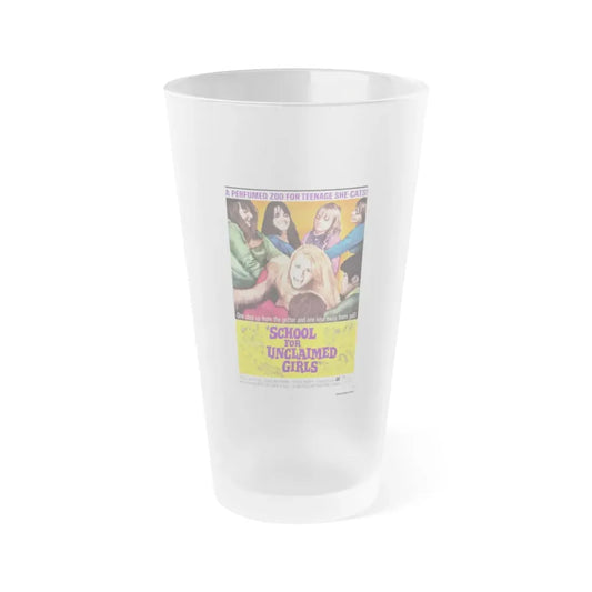 SCHOOL FOR UNCLAIMED GIRLS 1969 Movie Poster - Frosted Pint Glass 16oz 16oz Frosted - Go Mug Yourself
