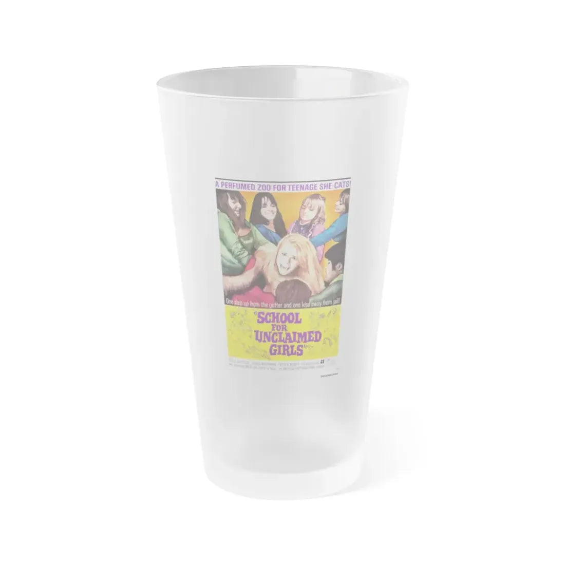 SCHOOL FOR UNCLAIMED GIRLS 1969 Movie Poster - Frosted Pint Glass 16oz 16oz Frosted - Go Mug Yourself