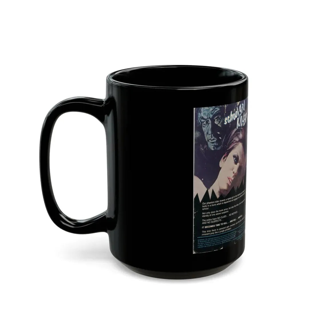 SCHOOL GIRL KILLER (VHS COVER) - Black Coffee Mug - Go Mug Yourself