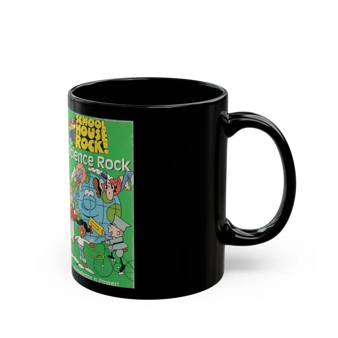 SCHOOL HOUSE ROCK SCIENCE ROCK (VHS COVER) - Black Coffee Mug - Go Mug Yourself