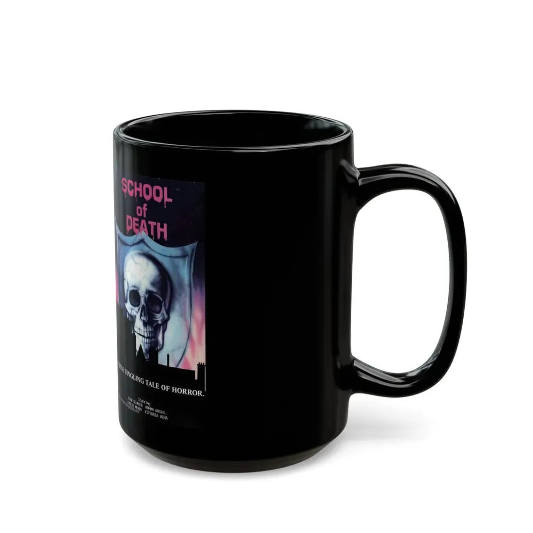 SCHOOL OF DEATH (VHS COVER) - Black Coffee Mug - Go Mug Yourself