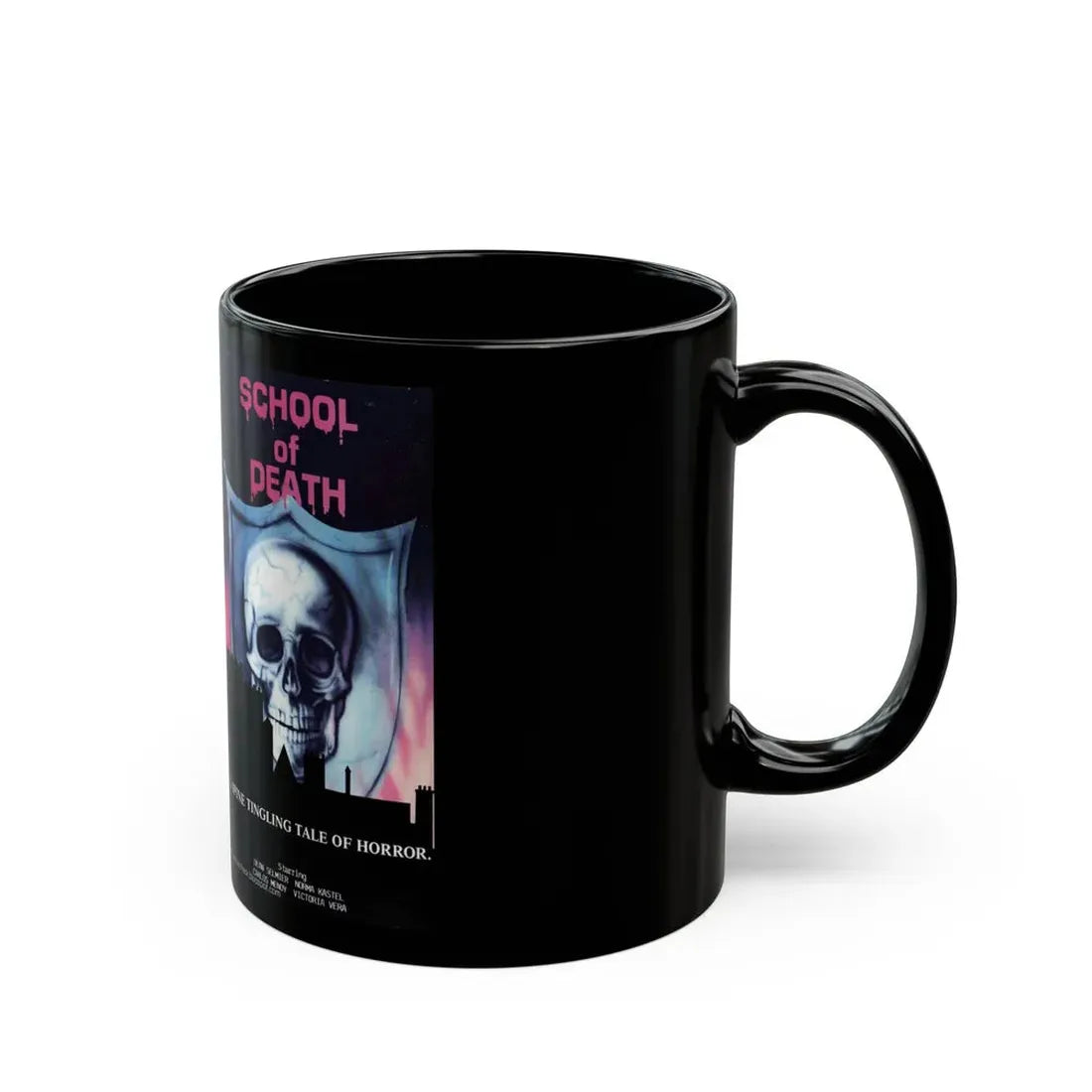 SCHOOL OF DEATH (VHS COVER) - Black Coffee Mug - Go Mug Yourself