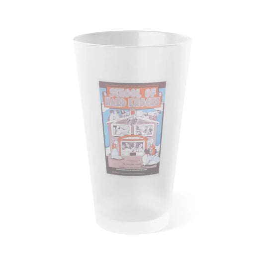 SCHOOL OF HARD KNOCKS 1970 Movie Poster - Frosted Pint Glass 16oz 16oz Frosted - Go Mug Yourself