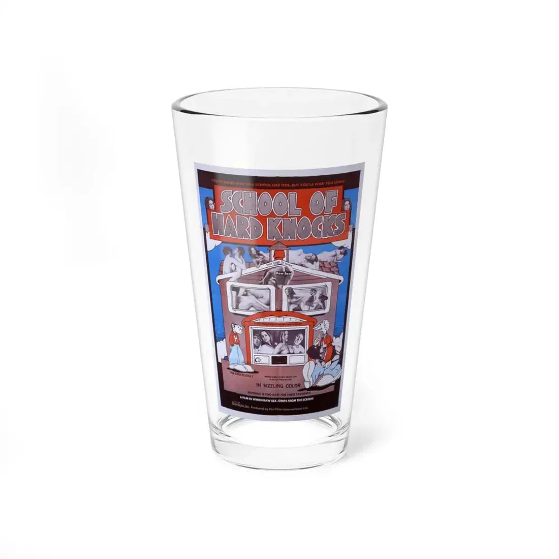 SCHOOL OF HARD KNOCKS 1970 Movie Poster - Pint Glass 16oz 16oz - Go Mug Yourself