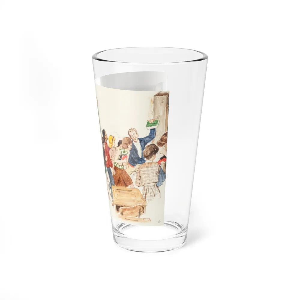 School's Out, preliminary story illustration (Magazine Illustration) Pint Glass 16oz - Go Mug Yourself