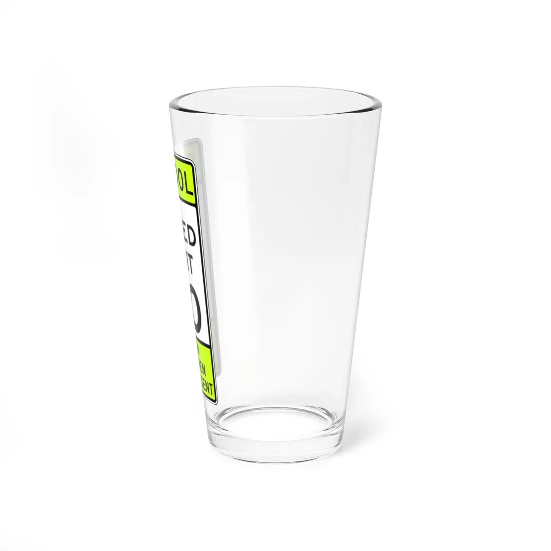 SCHOOL SPEED LIMIT CHILDREN ARE PRESENT Delaware S5-1-DE (Delaware) (Road Sign) Pint Glss 16oz - Go Mug Yourself