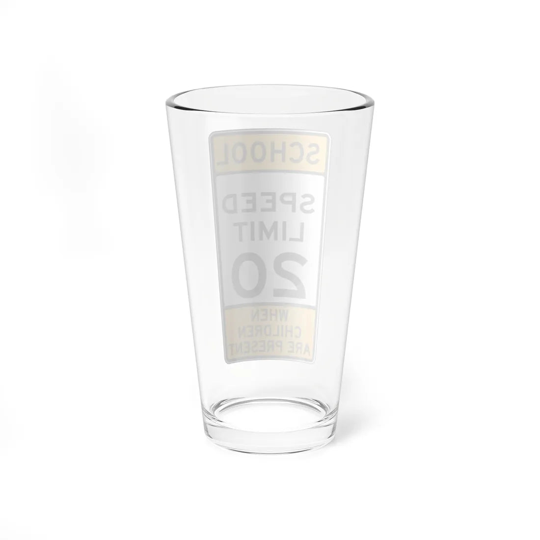 SCHOOL SPEED LIMIT CHILDREN ARE PRESENT Delaware S5-1-DE old (Delaware) (Road Sign) Pint Glss 16oz - Go Mug Yourself