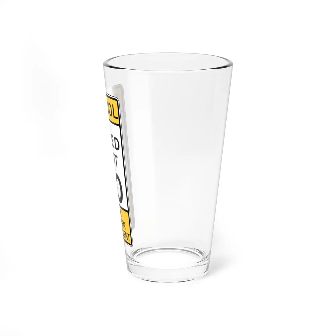 SCHOOL SPEED LIMIT CHILDREN ARE PRESENT Delaware S5-1-DE old (Delaware) (Road Sign) Pint Glss 16oz - Go Mug Yourself