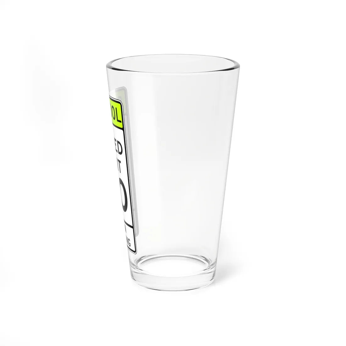 SCHOOL SPEED LIMIT FLASHING Delaware S5-3-DE (Delaware) (Road Sign) Pint Glss 16oz - Go Mug Yourself