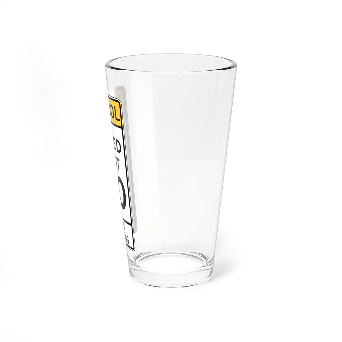 SCHOOL SPEED LIMIT FLASHING Delaware S5-3-DE old (Delaware) (Road Sign) Pint Glss 16oz - Go Mug Yourself