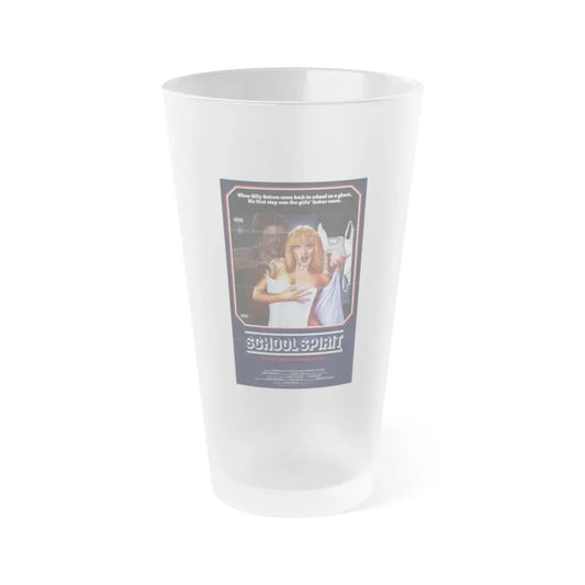 SCHOOL SPIRIT 1985 Movie Poster - Frosted Pint Glass 16oz 16oz Frosted - Go Mug Yourself