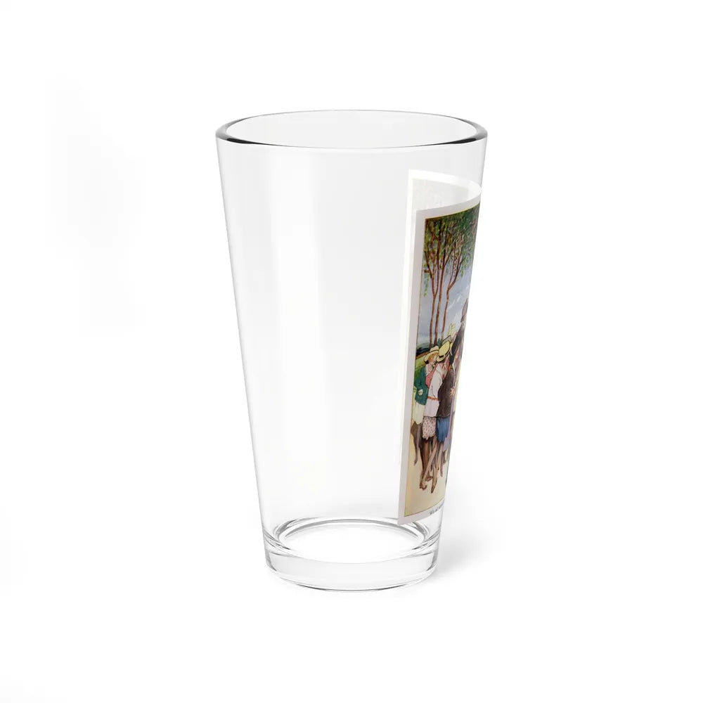 School Stories for Girls, Thomas Nelson and Sons, Ltd, 1927 (Magazine Illustration) Pint Glass 16oz - Go Mug Yourself