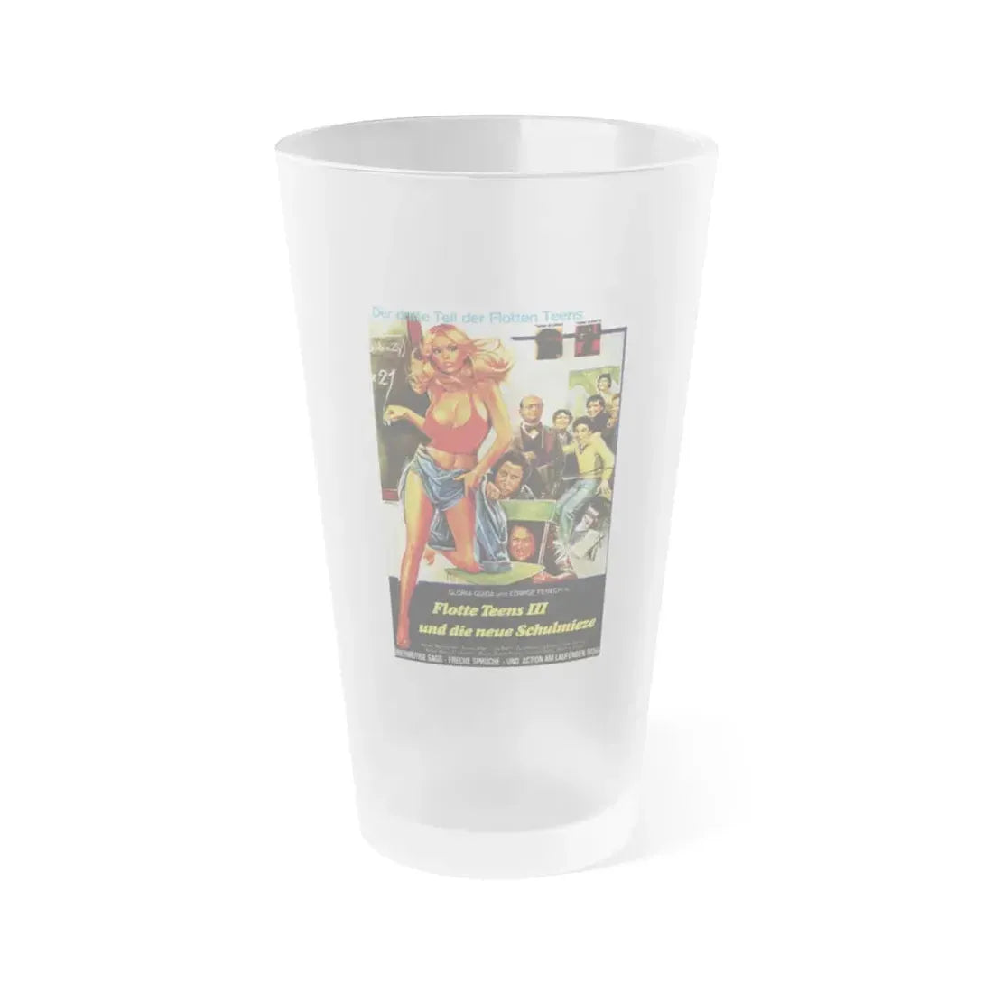 SCHOOL TEACHER IN COLLEGE 1978 Movie Poster - Frosted Pint Glass 16oz 16oz Frosted - Go Mug Yourself