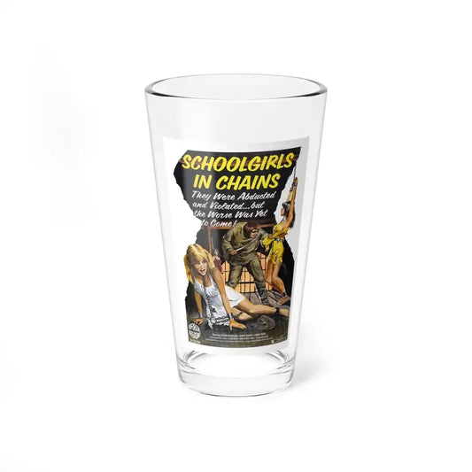 SCHOOLGIRLS IN CHAINS 1973 Movie Poster - Pint Glass 16oz 16oz - Go Mug Yourself