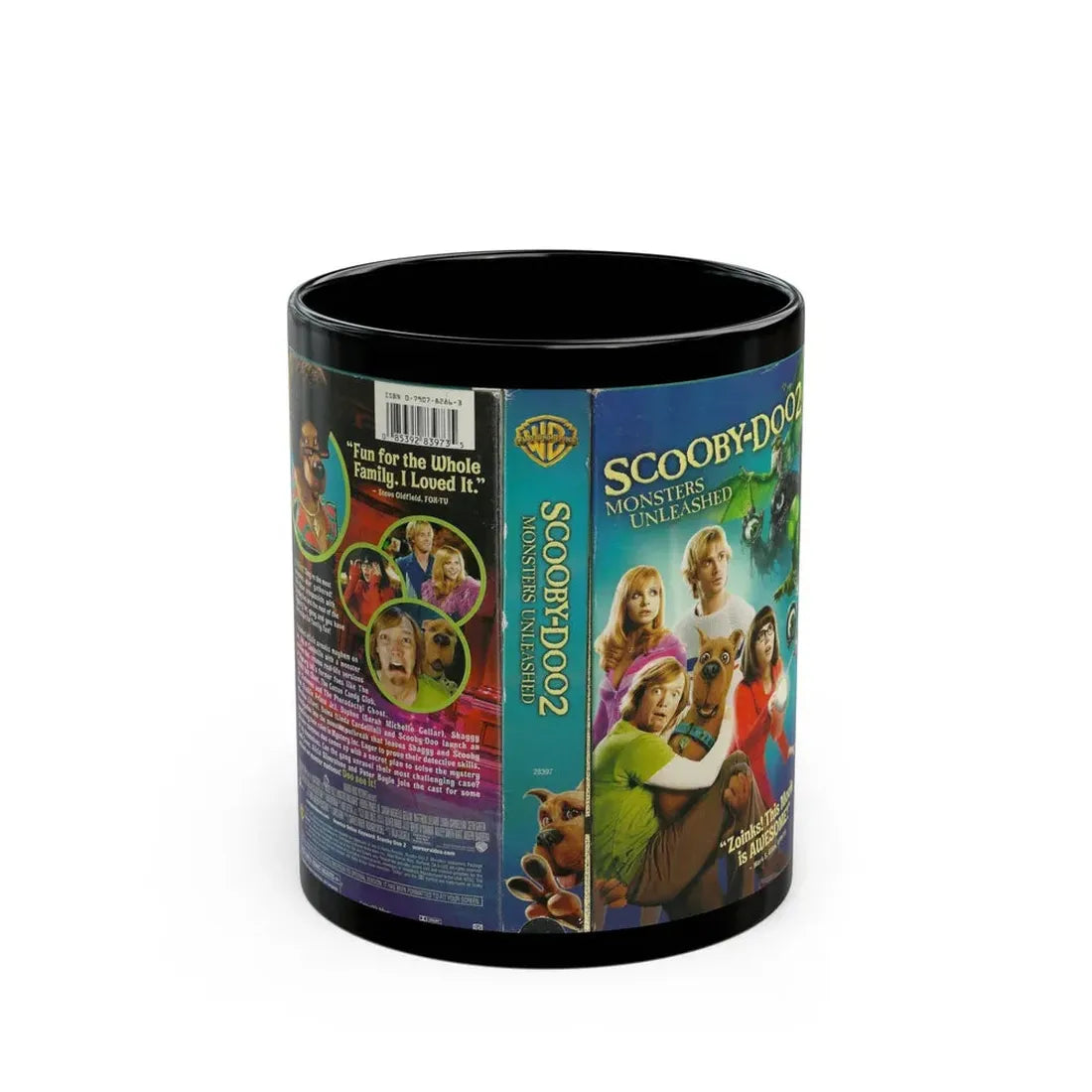 SCOOBY DOO 2 MONSTERS UNLEASHED (VHS COVER) - Black Coffee Mug 11oz - Go Mug Yourself