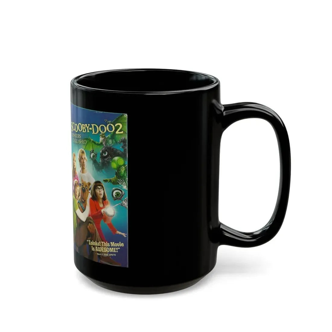 SCOOBY DOO 2 MONSTERS UNLEASHED (VHS COVER) - Black Coffee Mug - Go Mug Yourself