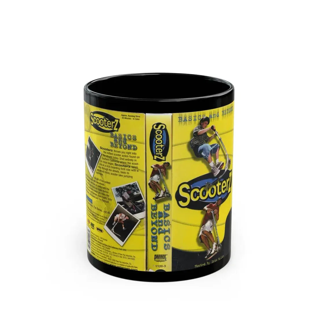 SCOOTERZ BASICS AND BEYOND (VHS COVER) - Black Coffee Mug 11oz - Go Mug Yourself