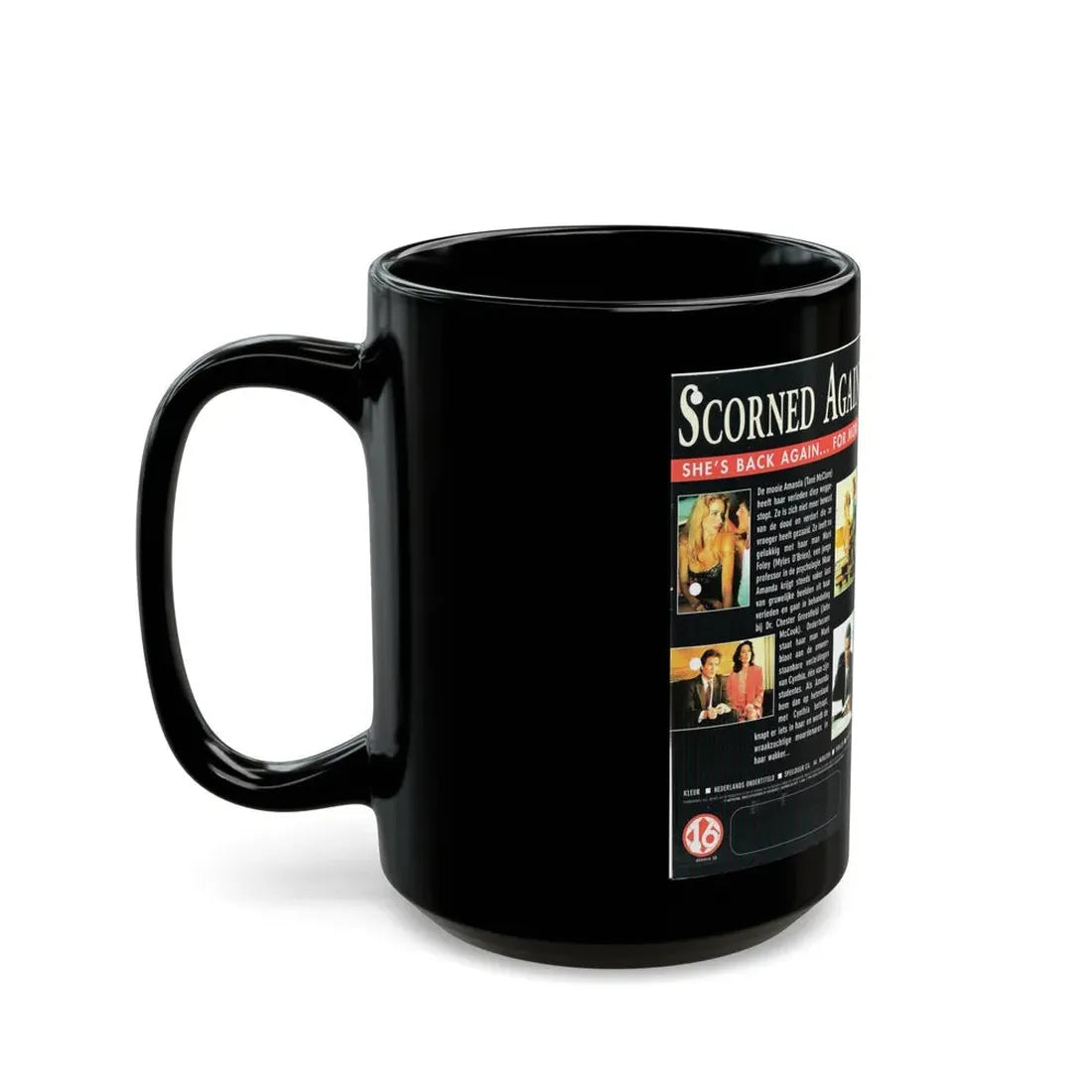 SCORNED AGAIN (VHS COVER) - Black Coffee Mug - Go Mug Yourself