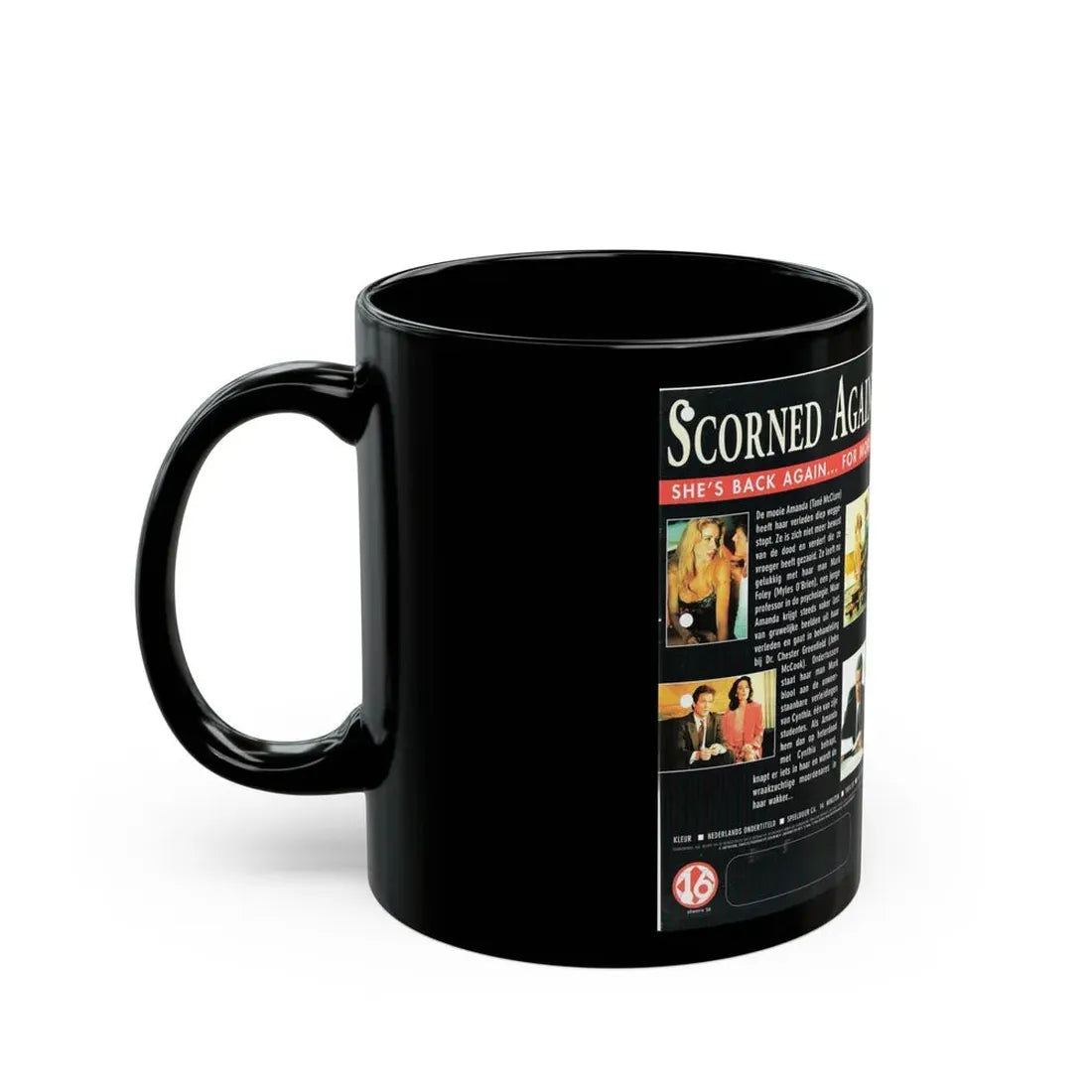 SCORNED AGAIN (VHS COVER) - Black Coffee Mug - Go Mug Yourself