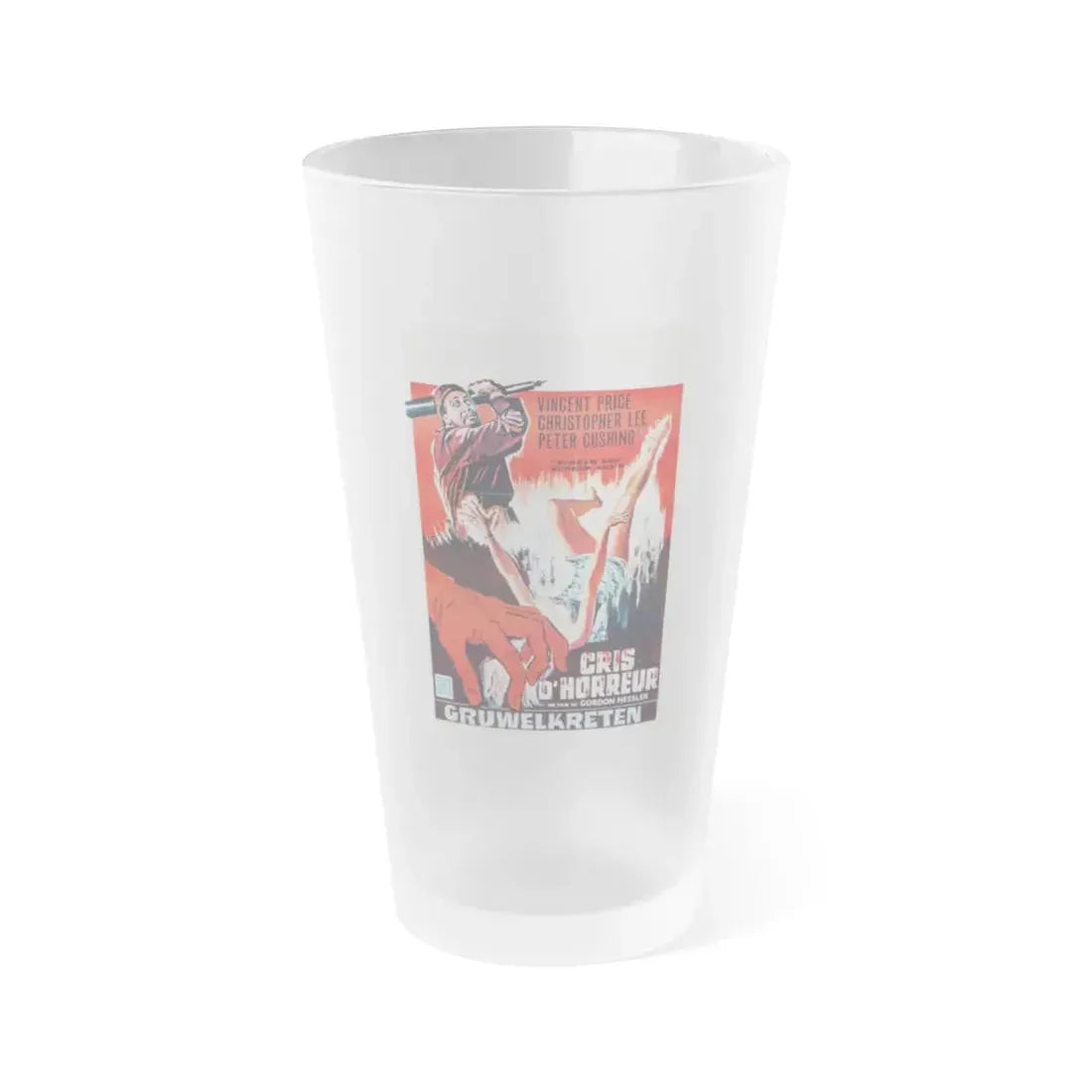 SCREAM AND SCREAM AGAIN (BELGIAN) 1970 Movie Poster - Frosted Pint Glass 16oz 16oz Frosted - Go Mug Yourself