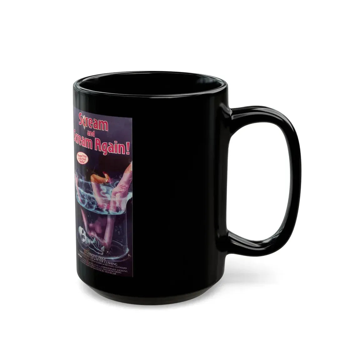 SCREAM AND SCREAM AGAIN (VHS COVER) - Black Coffee Mug - Go Mug Yourself