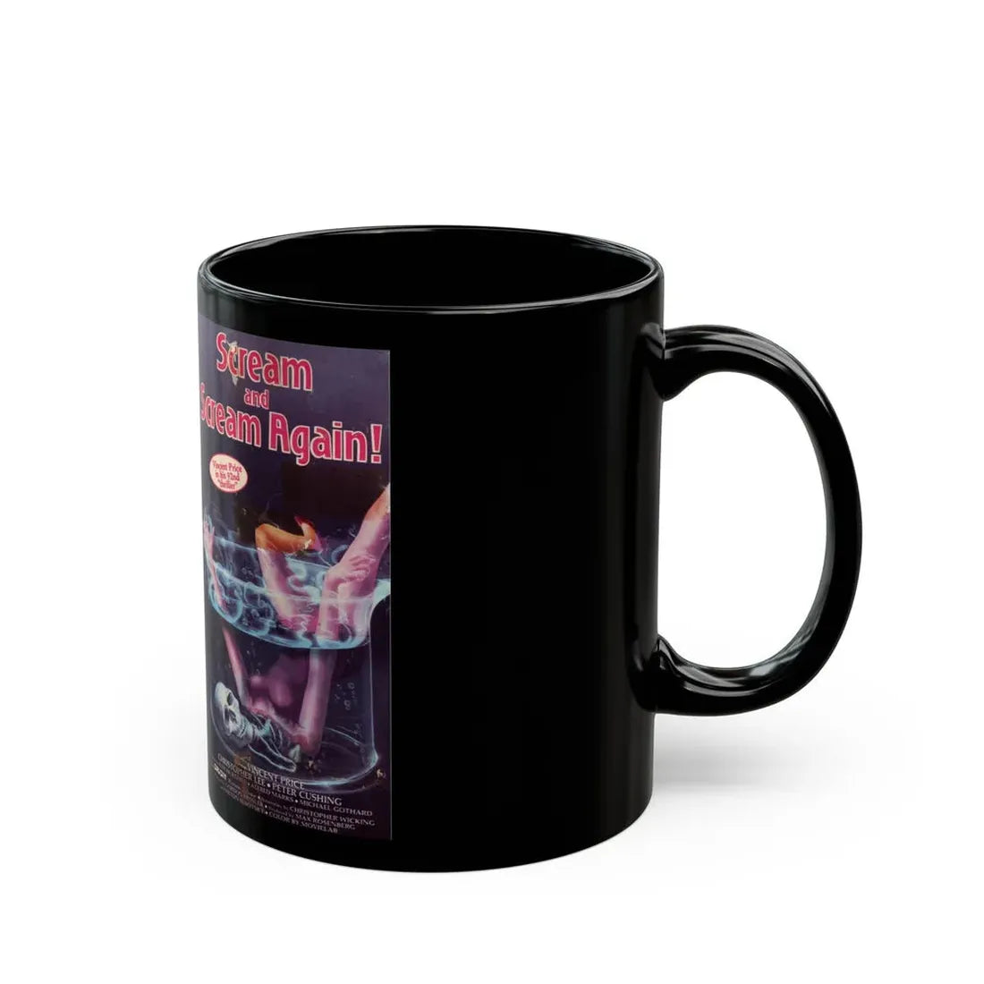 SCREAM AND SCREAM AGAIN (VHS COVER) - Black Coffee Mug - Go Mug Yourself