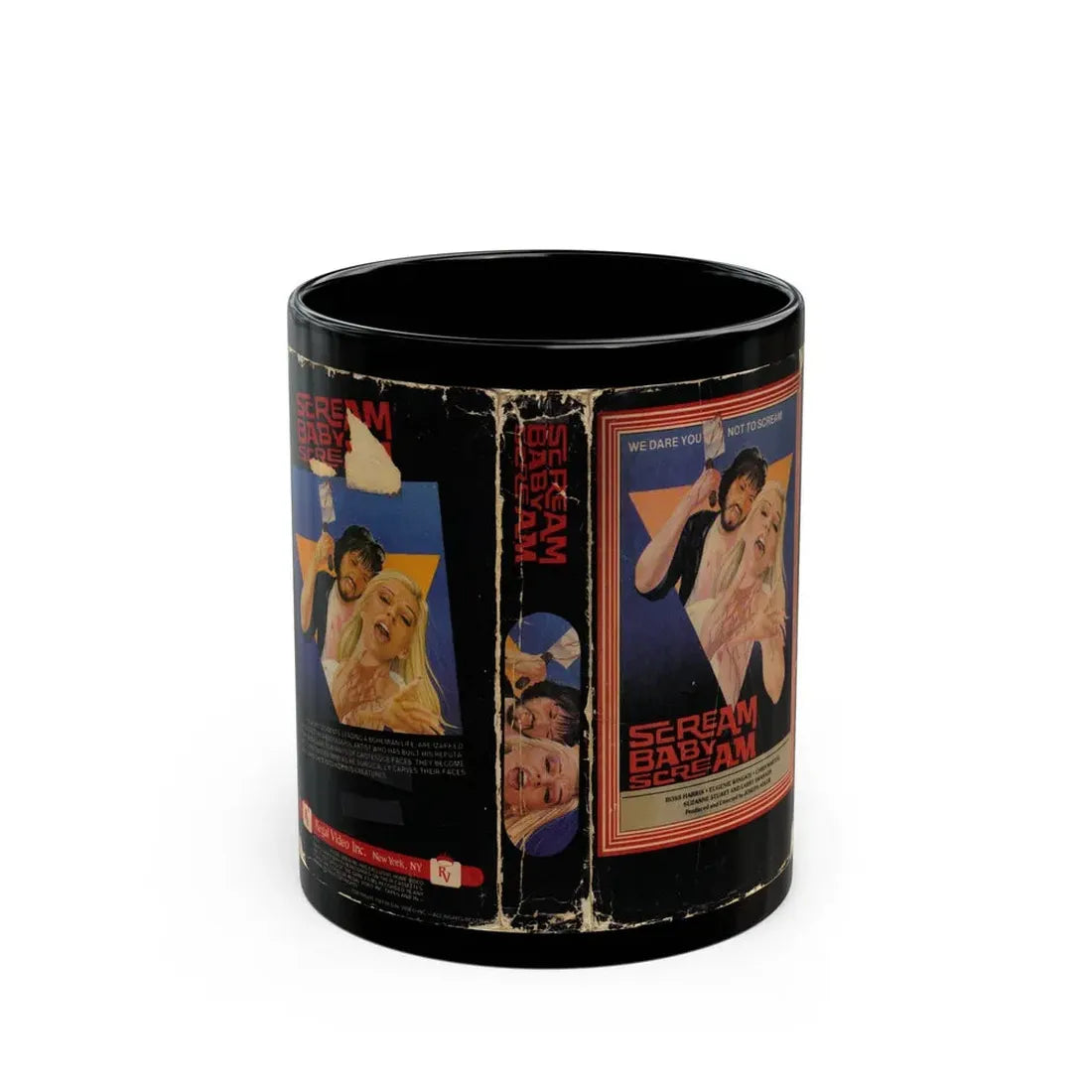 SCREAM BABY SCREAM (VHS COVER) - Black Coffee Mug 11oz - Go Mug Yourself