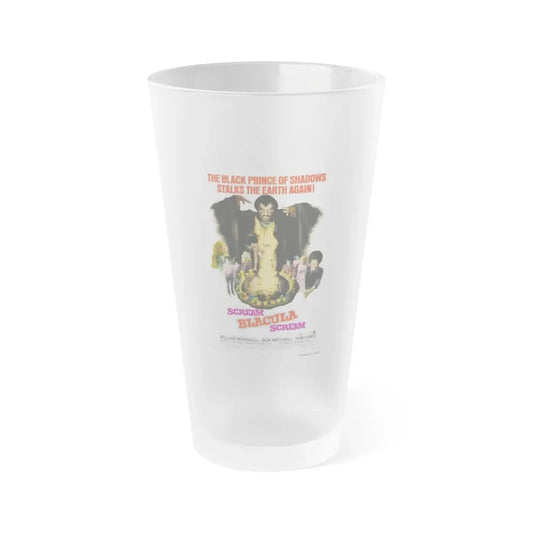 SCREAM BLACULA SCREAM 1973 Movie Poster - Frosted Pint Glass 16oz 16oz Frosted - Go Mug Yourself