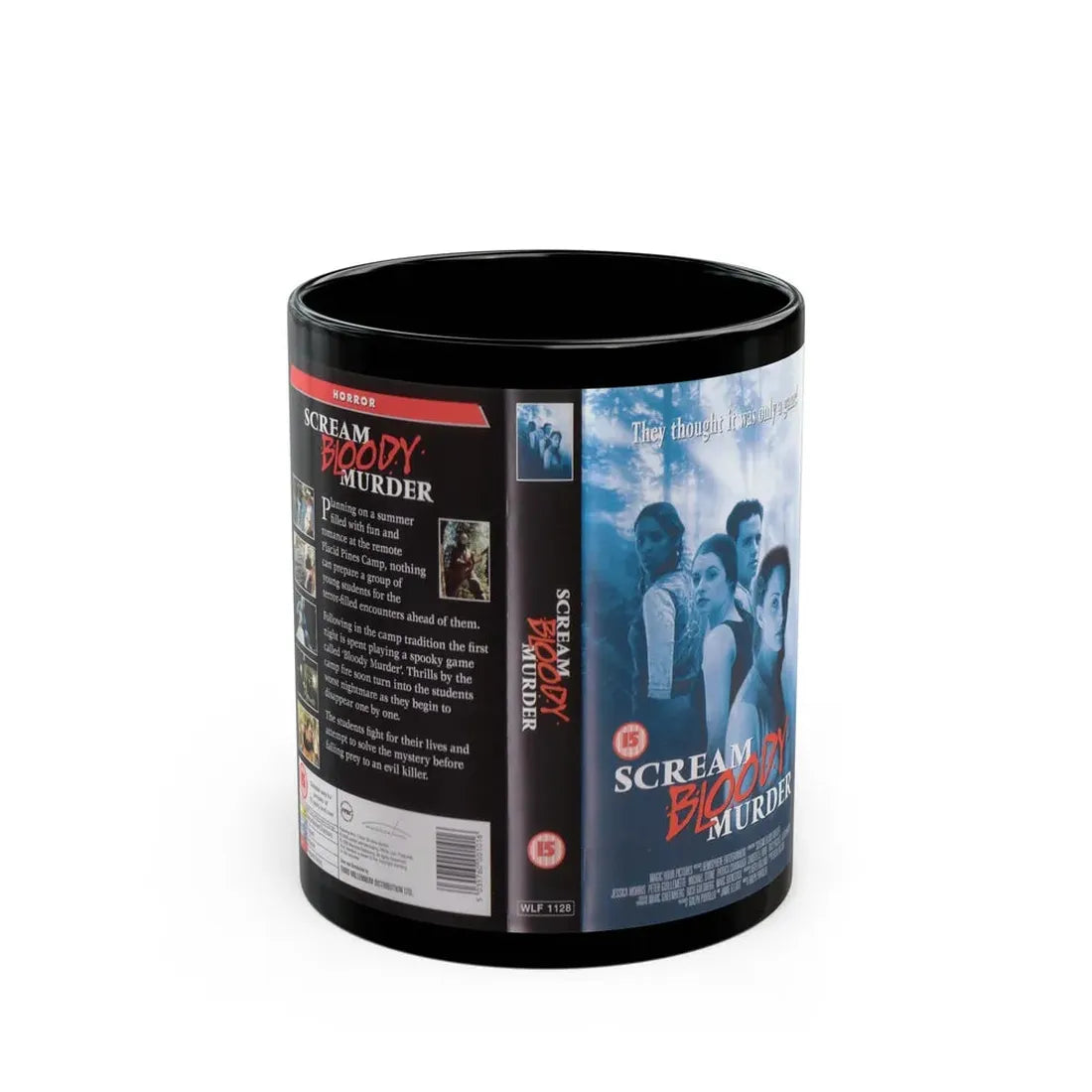 SCREAM BLOODY MURDER (VHS COVER) - Black Coffee Mug 11oz - Go Mug Yourself