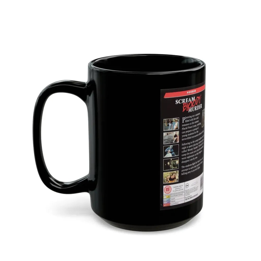 SCREAM BLOODY MURDER (VHS COVER) - Black Coffee Mug - Go Mug Yourself