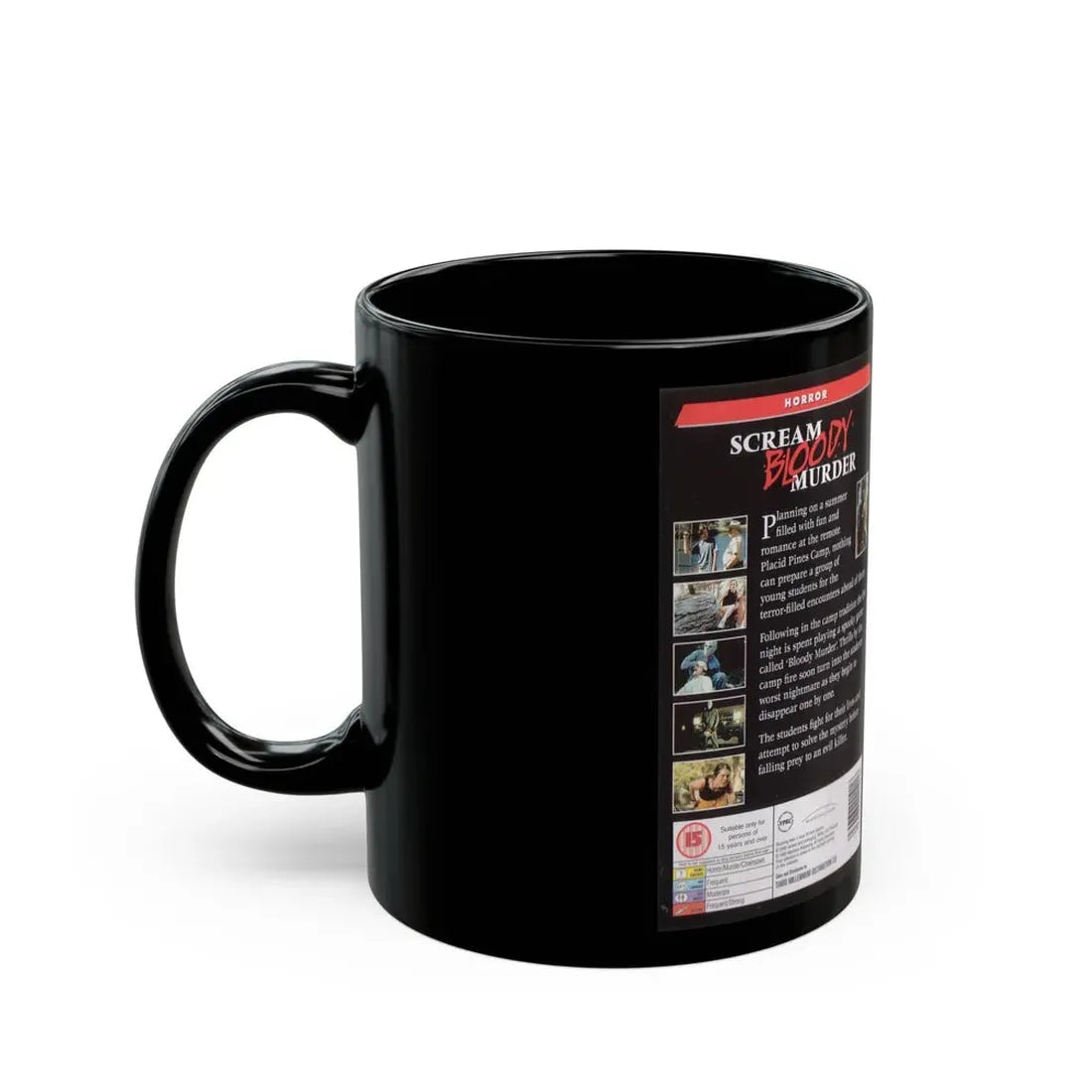 SCREAM BLOODY MURDER (VHS COVER) - Black Coffee Mug - Go Mug Yourself