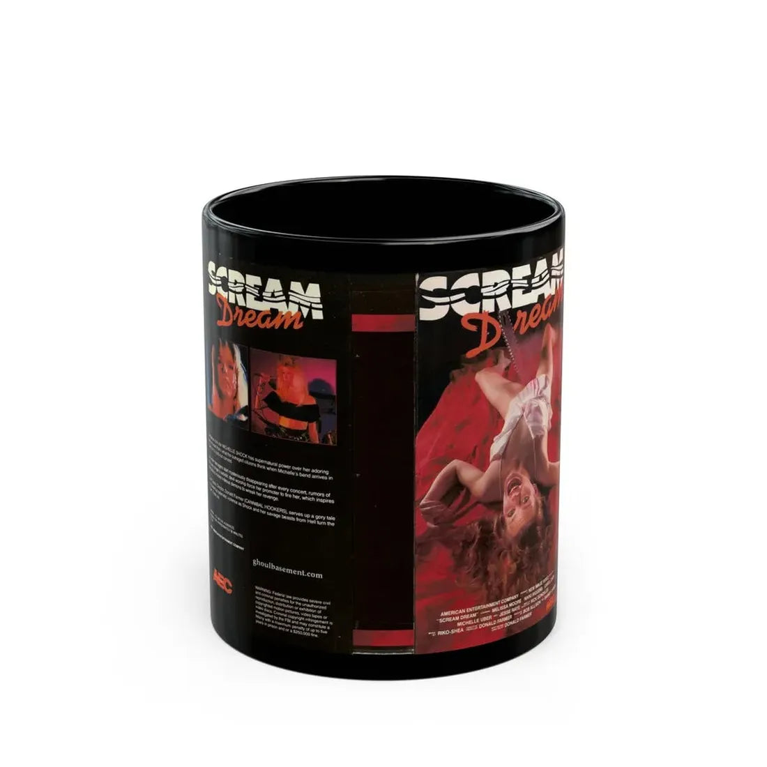 SCREAM DREAM (VHS COVER) - Black Coffee Mug 11oz - Go Mug Yourself