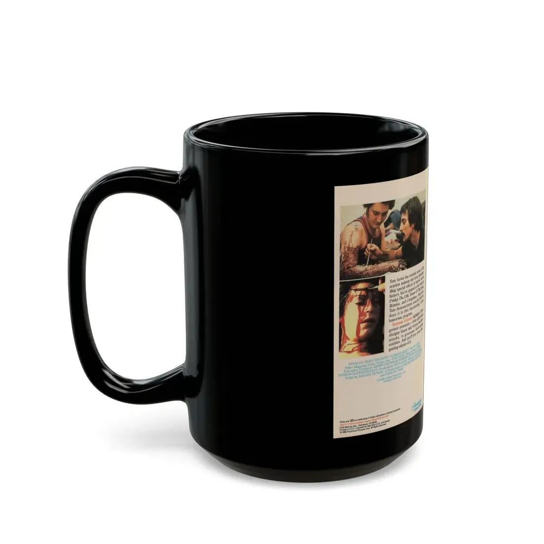 SCREAM GREATS THE FANGORIA VIDEO MAGAZINE VOLUME ONE TOM SAVINI STARLOG VIDEO (VHS COVER) - Black Coffee Mug - Go Mug Yourself