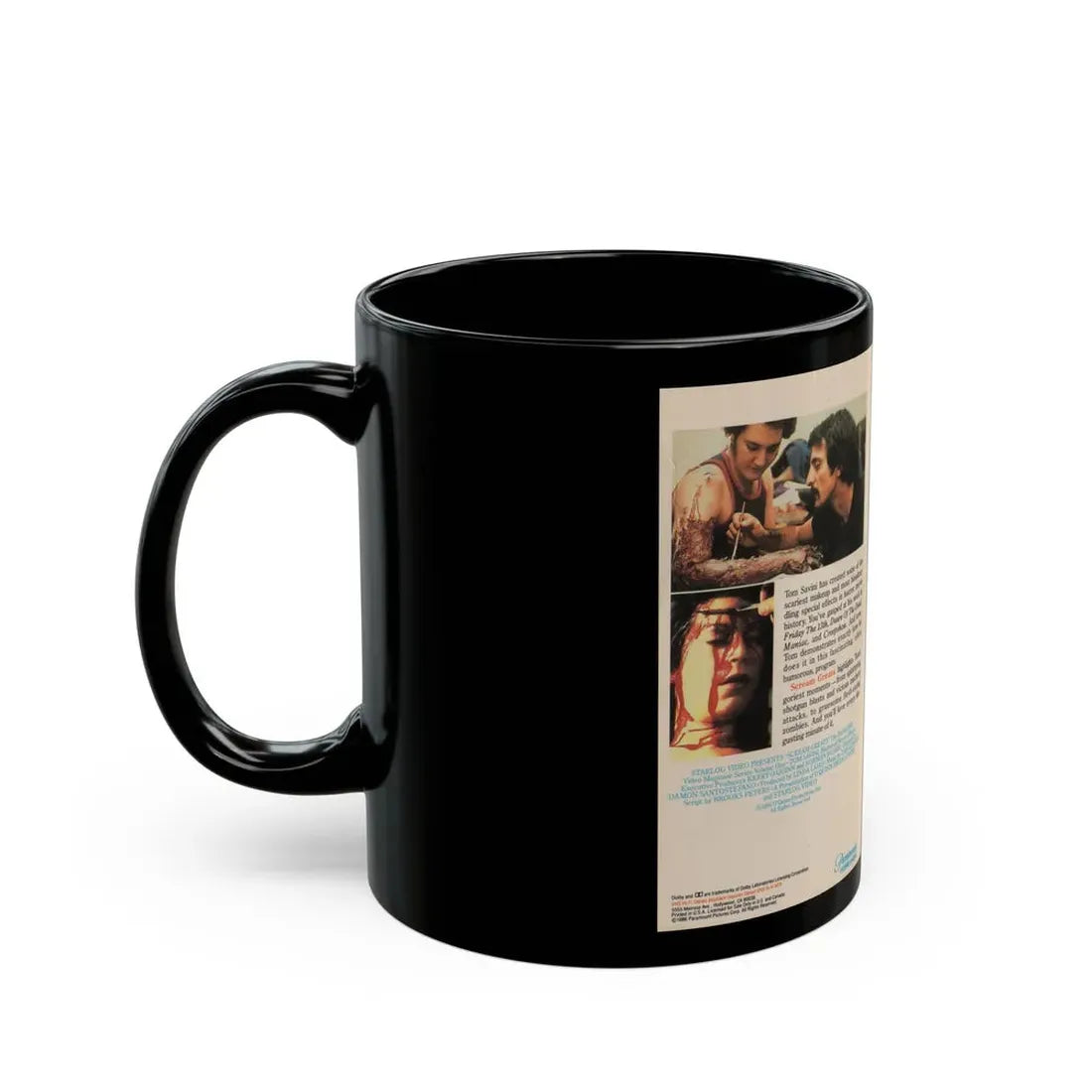 SCREAM GREATS THE FANGORIA VIDEO MAGAZINE VOLUME ONE TOM SAVINI STARLOG VIDEO (VHS COVER) - Black Coffee Mug - Go Mug Yourself