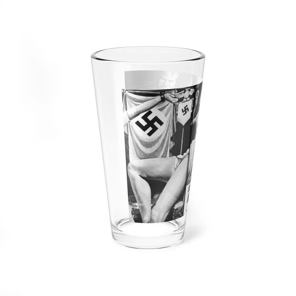 Screaming Virgins For The Nazi Rites Of Agony, World of Men, December 1963 (Magazine Illustration) Pint Glass 16oz - Go Mug Yourself