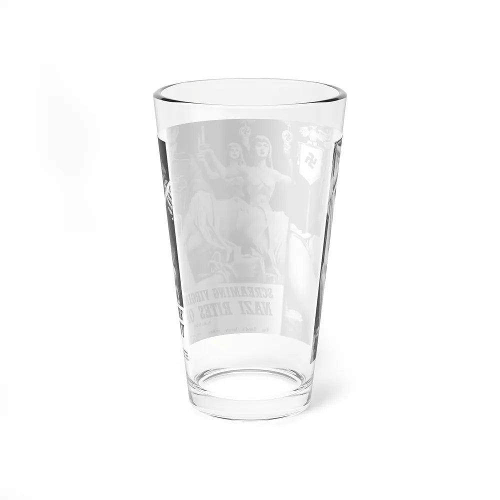 Screaming Virgins For The Nazi Rites Of Agony, World of Men, December 1963 (Magazine Illustration) Pint Glass 16oz - Go Mug Yourself