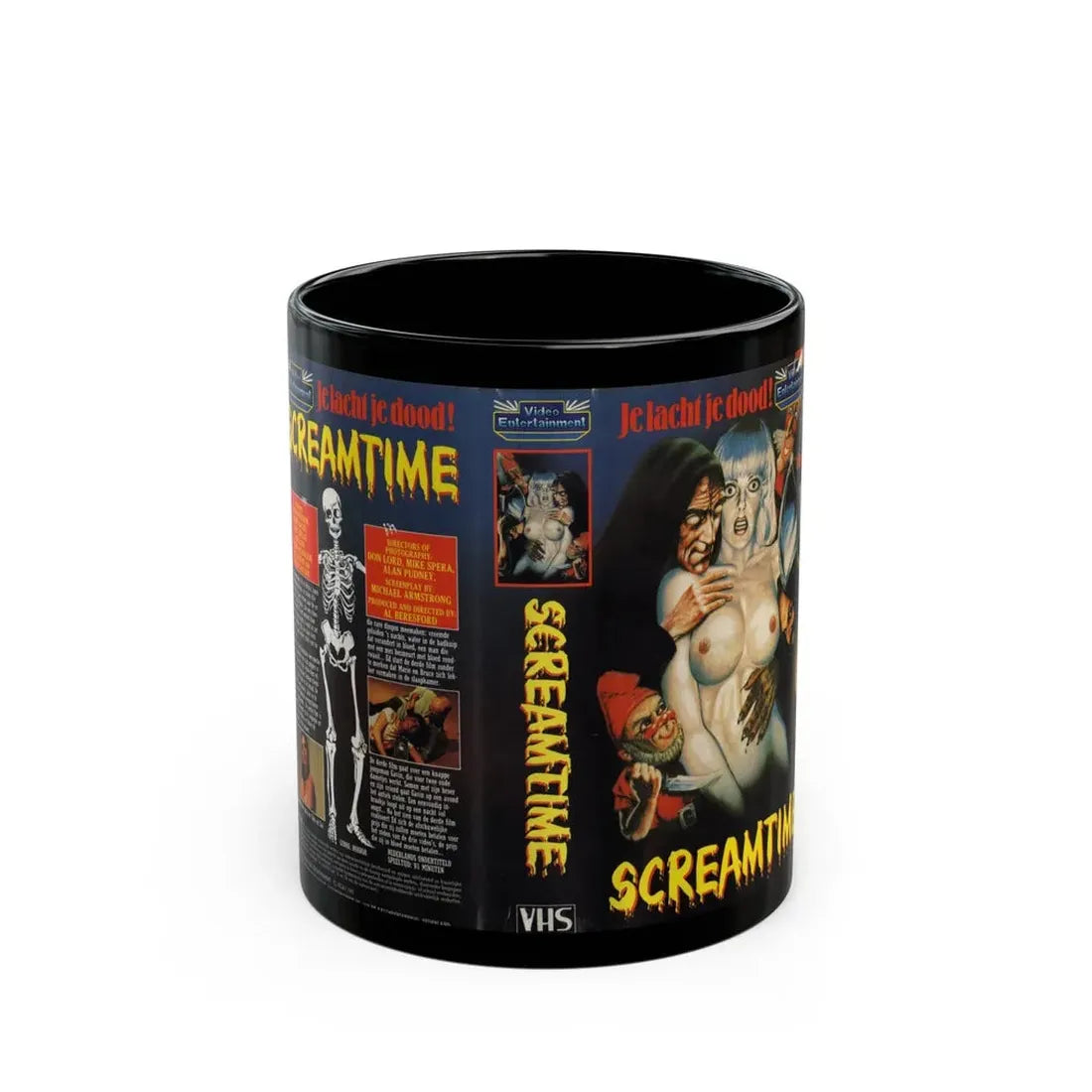 SCREAMTIME (VHS COVER) - Black Coffee Mug 11oz - Go Mug Yourself