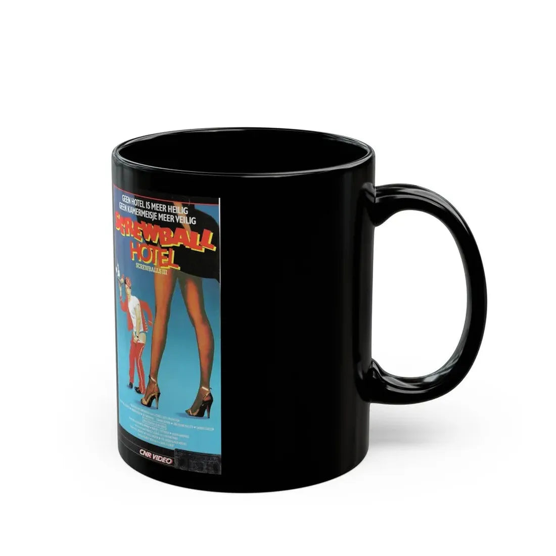 SCREWBALL HOTEL (VHS COVER) - Black Coffee Mug - Go Mug Yourself