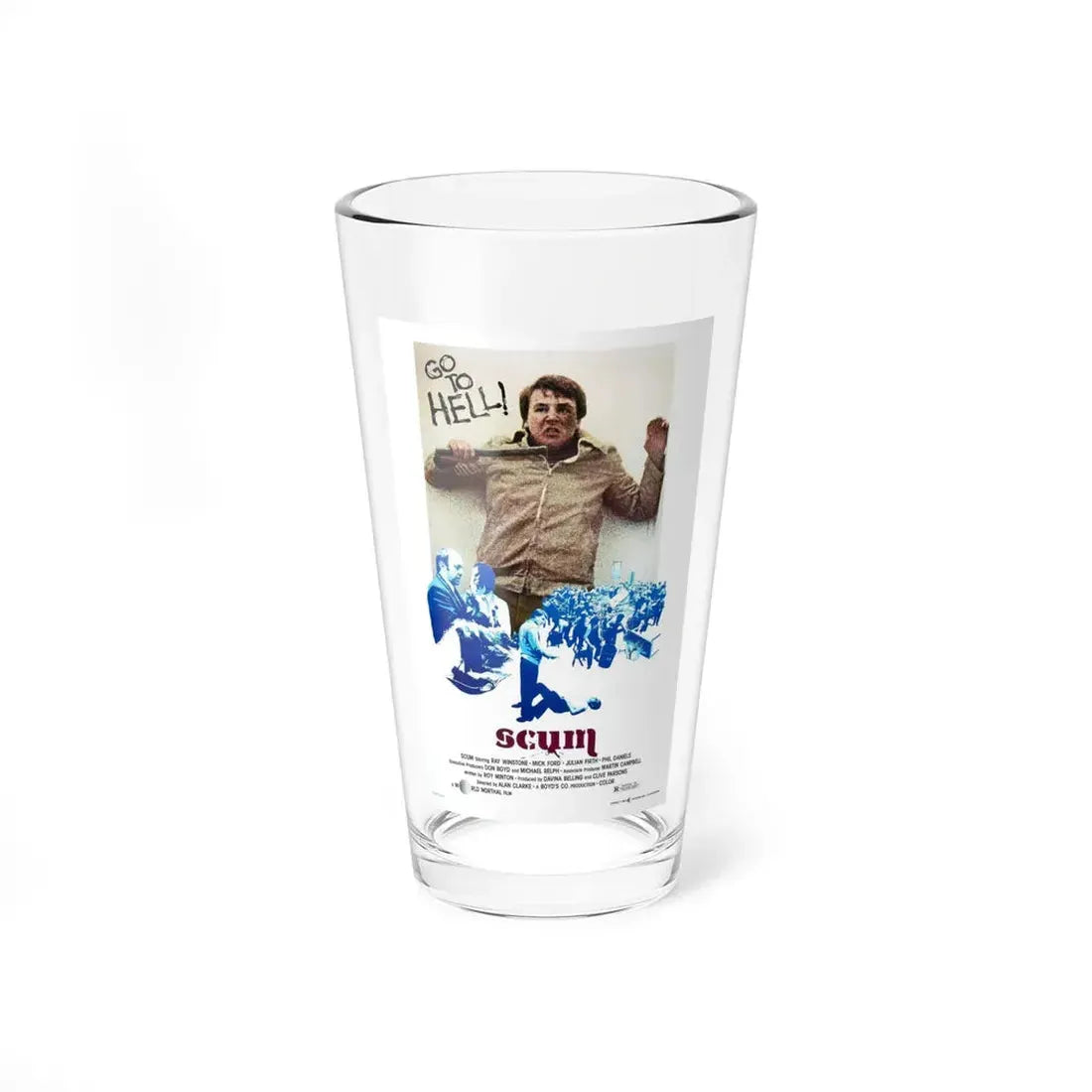 SCUM 1979 Movie Poster - Pint Glass 16oz 16oz - Go Mug Yourself