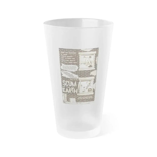 SCUM OF THE EARTH 1963 Movie Poster - Frosted Pint Glass 16oz 16oz Frosted - Go Mug Yourself