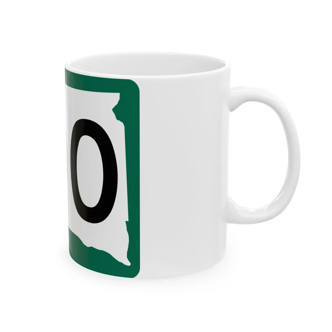 SD 100 (South Dakota) (Road Sign) White Coffee Mug - Go Mug Yourself