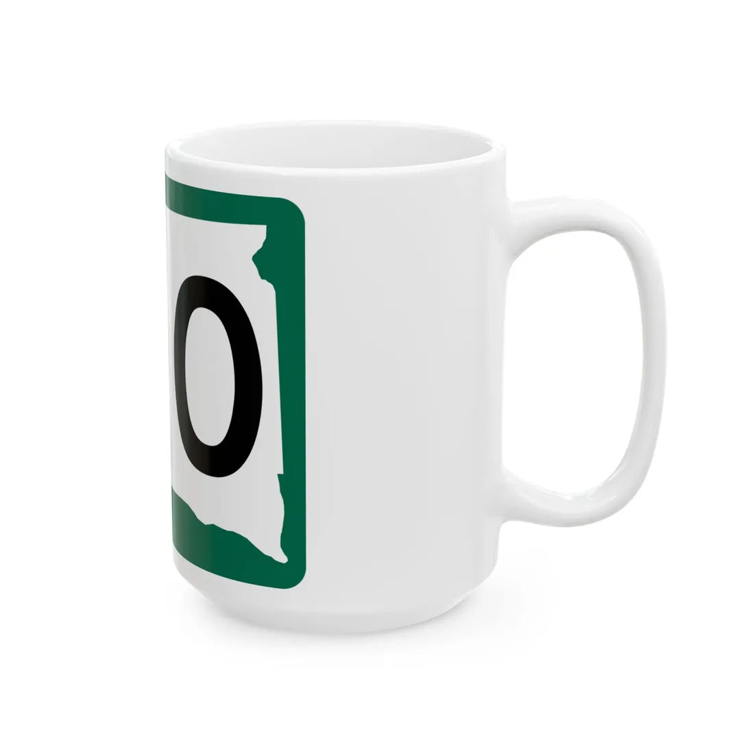 SD 100 (South Dakota) (Road Sign) White Coffee Mug - Go Mug Yourself