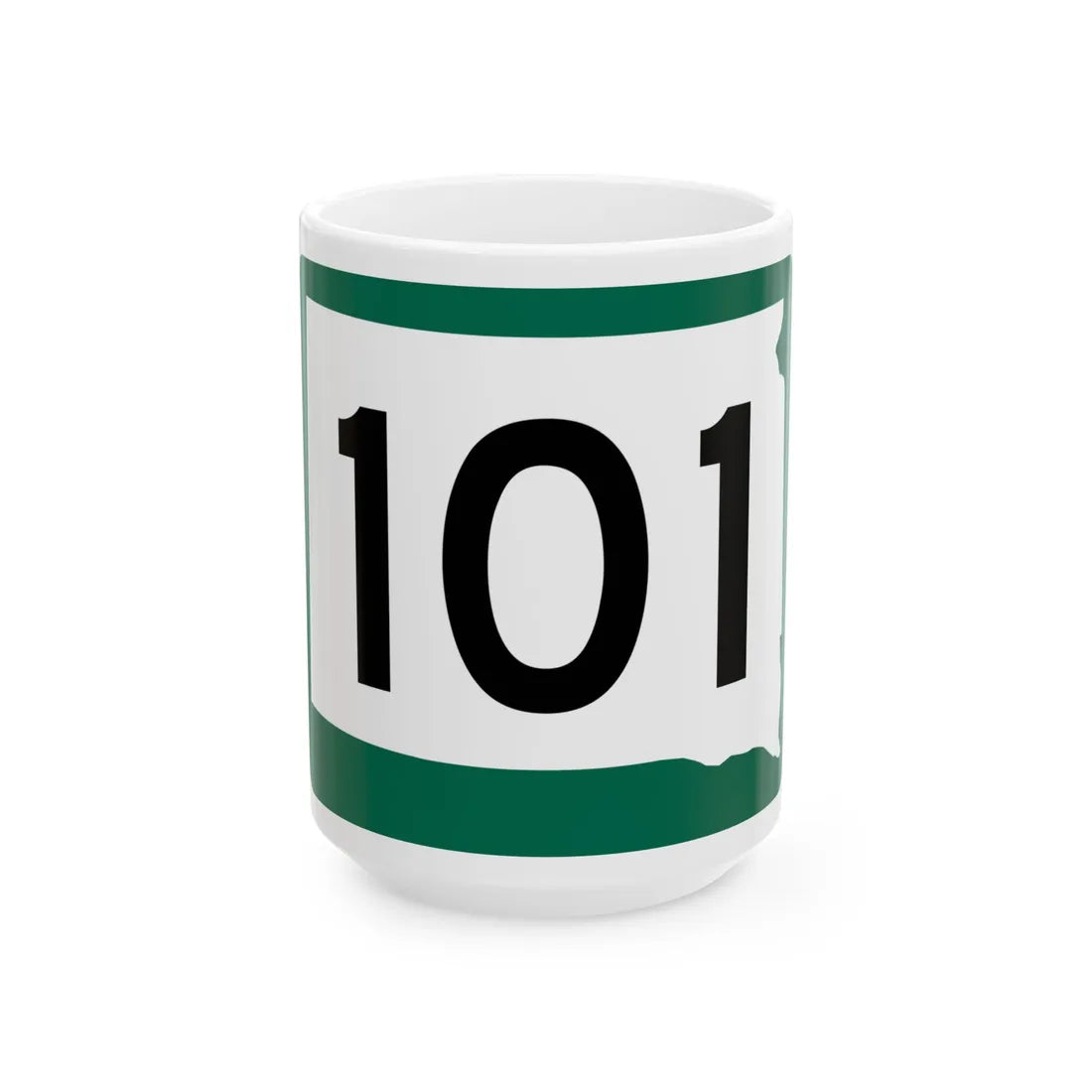 SD 101 (South Dakota) (Road Sign) White Coffee Mug 15oz - Go Mug Yourself