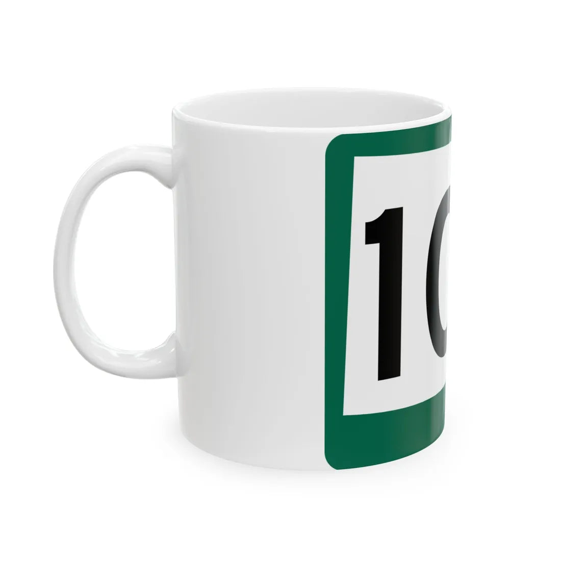 SD 102 (South Dakota) (Road Sign) White Coffee Mug - Go Mug Yourself